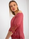 Bluzka-LK-BZ-506188.32X-ciemny różowy rozmiar - 42