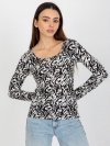 Bluzka-LK-BZ-509198-1.49P-biało-czarny rozmiar - S/M
