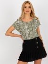 Bluzka-D73771R10978P-khaki rozmiar - M