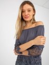 Bluzka-LK-BZ-506188.32X-grafitowy rozmiar - 42
