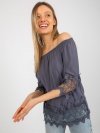 Bluzka-LK-BZ-506188.32X-grafitowy rozmiar - 40