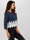 Bluzka-LK-BZ-506428.90-granatowy rozmiar - 42