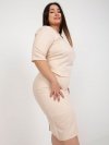 Spódnica-LK-SD-506697.95-brzoskwiniowy rozmiar - 48