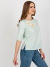 Bluzka-LK-BZ-506609.77-mietowy rozmiar - 38