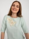 Bluzka-LK-BZ-506609.77-mietowy rozmiar - 42