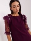 Bluzka-LK-BZ-506682.26P-ciemny fioletowy rozmiar - 36