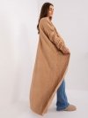 Kardigan-AT-SW-2395.30-camelowy rozmiar - ONE SIZE
