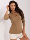 Bluzka-EM-BZ-HS-21-520.49P-camelowy rozmiar - S/M