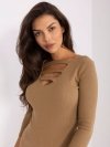 Bluzka-EM-BZ-HS-21-520.49P-camelowy rozmiar - S/M