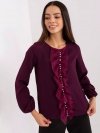 Bluzka-LK-BZ-506673.36-ciemny fioletowy rozmiar - 40