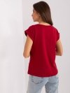 T-shirt-RV-TS-4833.00X-bordowy rozmiar - M