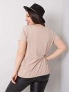 T-shirt-RV-TS-6320.85P-beżowy rozmiar - 2XL