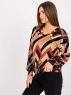 Bluzka-DHJ-BZ-6033-1.49P-czarno-beżowy rozmiar - ONE SIZE