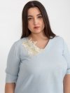 Bluzka-LK-BZ-506692.32-jasny niebieski rozmiar - 48