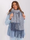 Szalik-AT-SZ-23125.75-biało-niebieski rozmiar - ONE SIZE