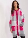 Kardigan-BA-SW-0318.78-fuksjowy rozmiar - ONE SIZE