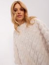 Poncho-AT-PN-2347.68-ecru rozmiar - ONE SIZE