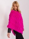 Poncho-AT-PN-2347.16-fuksjowy rozmiar - ONE SIZE
