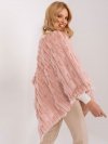Poncho-AT-PN-2347.68-jasny różowy rozmiar - ONE SIZE