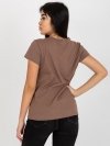 T-shirt-RV-TS-4623.40-brązowy rozmiar - XS