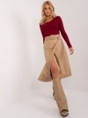 Spódnica-EM-SD-B9223.25-camelowy rozmiar - S