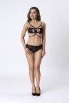 Eliana Black/Czarny zmysłowy komplet stanik z majtkami LivCo Corsetti Fashion  rozmiar - S/M