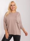 Bluzka-RV-BZ-9088.53P-ciemny bezowy rozmiar - ONE SIZE