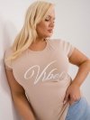 T-shirt-RV-TS-9475.60-beżowy rozmiar - ONE SIZE