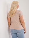 T-shirt-RV-TS-9475.60-beżowy rozmiar - ONE SIZE