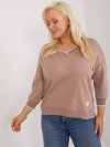 Bluzka-RV-BZ-9343.33-ciemny bezowy rozmiar - ONE SIZE