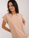 T-shirt-RV-TS-4833.41X-camelowy rozmiar - S