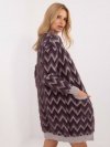 Kardigan-AT-SW-2340-A.00-ciemny fioletowy rozmiar - ONE SIZE