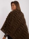 Poncho-AT-PN-2347.88-ciemny brązowy rozmiar - ONE SIZE