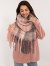 Szalik-AT-SZ-231301.49-szaro-różowy rozmiar - ONE SIZE
