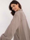 Koszula-D70032M11066D1-ciemny bezowy rozmiar - M/L