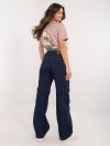 Spodnie jeans-D80016BD62458D282-granatowy rozmiar - XL