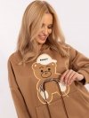 Bluza-DHJ-BL-A8695.65P-camelowy rozmiar - ONE SIZE