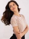 T-shirt-RV-TS-A518.39-beżowy rozmiar - XL