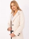 Płaszcz-TW-PL-BI-25533.18-jasny beżowy rozmiar - S