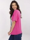 T-shirt-MI-TS-M3221-1.20P-ciemny różowy rozmiar - ONE SIZE