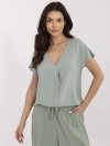 Bluzka-D73761M11171B-pistacjowy rozmiar - XXL