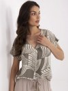 Bluzka-D73771M11171D-khaki rozmiar - S