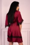 Szlafrok Aresmina LC 90564 Cherry Mahogany Callection Burgundy Bordowy LivCo Corsetti Fashion rozmiar - S/M