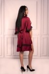 Szlafrok Aresmina LC 90564 Cherry Mahogany Callection Burgundy Bordowy LivCo Corsetti Fashion rozmiar - S/M