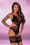 Body Hawain Black Czarny Collection LivCo Corsetti Fashion rozmiar - L/XL
