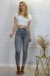 Merribel elastyczne jeansowe spodnie rurki Callinera Szare/Grey rozmiar - XL