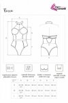 Rocca body Black/Czarne w serduszka z chokerem LivCo Corsetti Fashion rozmiar - M