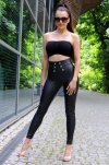 Eminena Black/Czarne seksowne leginsy srebne guziki Merribel rozmiar - L