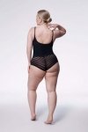 Body 119 Mesh Body Open Biust Czarne