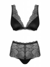 Obsessive Komplet Klarita set 2-częściowy czarny